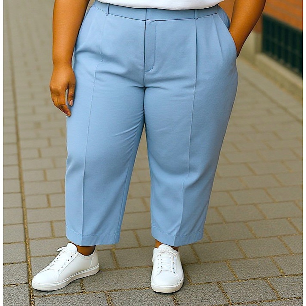 Alfred Dunner Plus Size 20W Blue Classic Fit Daydreamer Pull On Pants